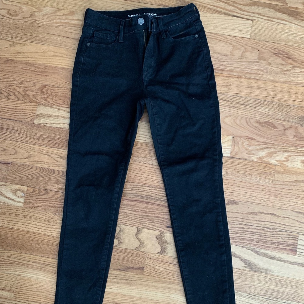 Old Navy Black Rockstar Skinny Jean BuiltIn Sculpt